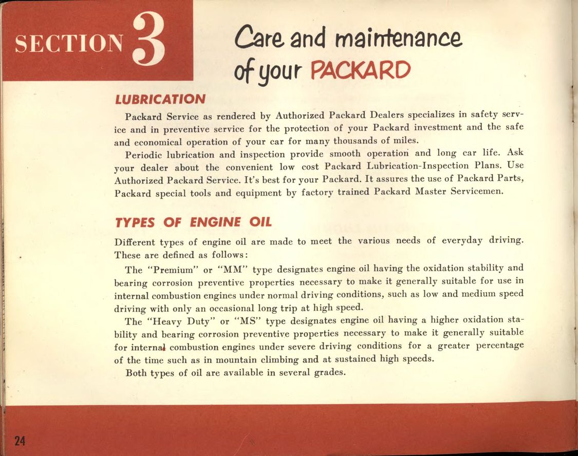 1955 Packard Owners Manual Page 27